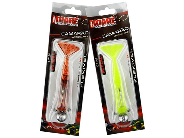 Isca Soft Maré Camarão Articulado Flexível Nano Com Jig Head - 5cm 6gr
