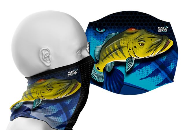 Tube Neck de Pesca para Proteção do Rosto Mar Negro Fishing - Tucunaré Azul 1