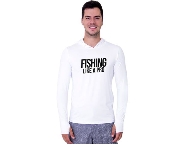 Camiseta Poliamida Mar Negro 30134 Branco - Com Capuz e Luvinha