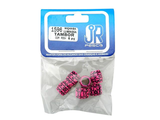 Miçanga Luminosa Tambor Grande Jr Pesca Rosa - 1596