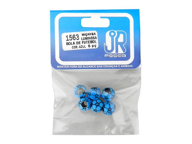 Miçanga Luminosa Bolinha de Futebol Jr Pesca Azul - 1563