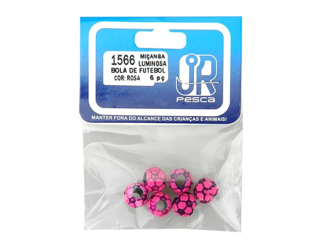Miçanga Luminosa Bolinha de Futebol Jr Pesca Rosa - 1566