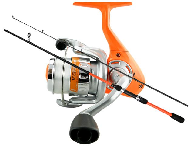 Kit Molinete Okuma Vibe 25 - com linha + Vara Okuma Vibe 25 602M 25Lb 6`0 (1,80m) - Molinete Laranja