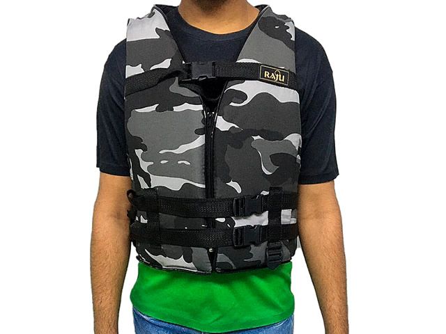 Colete Salva Vidas Raju - Camuflado Cinza