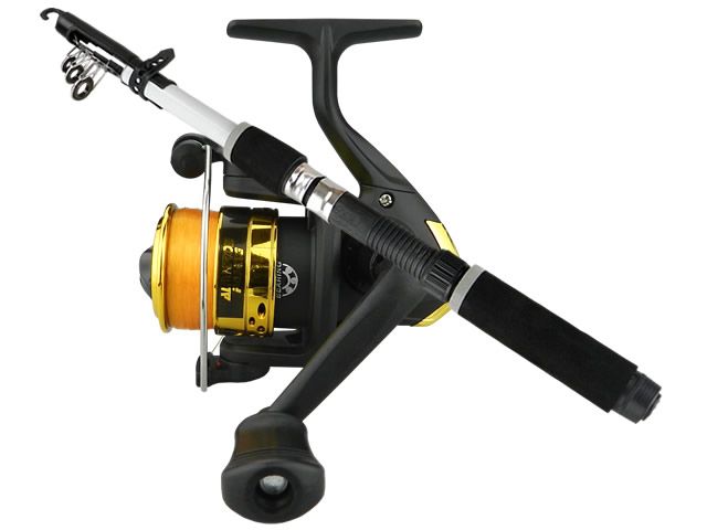 Kit Molinete Albatroz WP1000 Gold C/ Linha + Vara Telescópica Albatroz com Passadores - Smart 1505