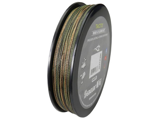 Linha Multi Seaguar Tactx 4Fios Camuflada - 137m + Fluoro Leader - 4,57m