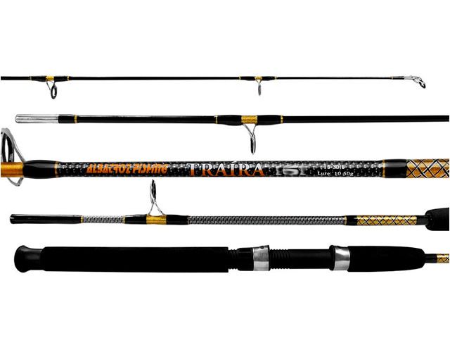 Kit Molinete Albatroz Canário 30 Red - C/ Linha + Vara Albatroz Traíra 1801 15-30Lb 6`0 (1,80m) - Molinete