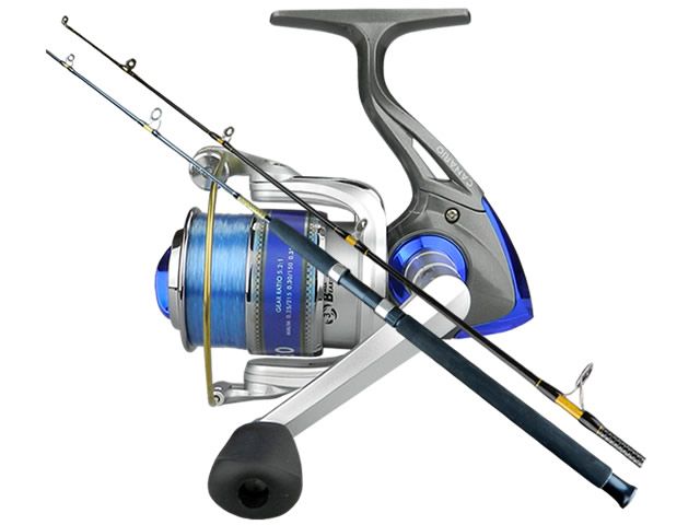 Kit Molinete Albatroz Canário 30 Azul - C/ Linha + Vara Albatroz Traíra 1801 15-30Lb 6`0 (1,80m) - Molinete