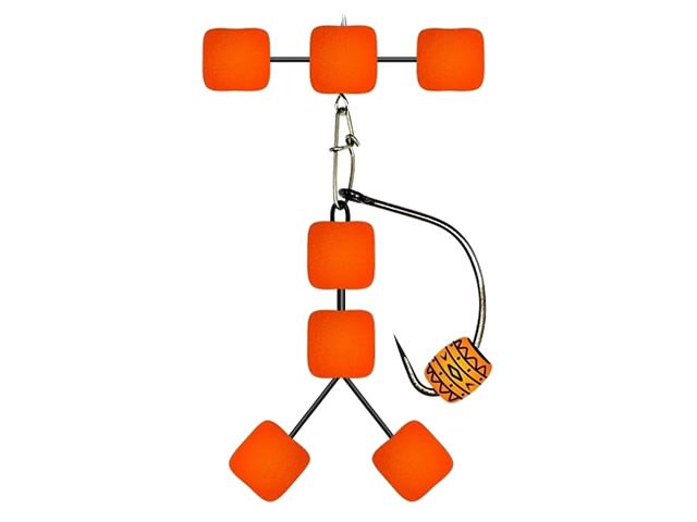 Anteninha Robozinho Modelo EVA Ração JR Pesca 10mm - Laranja Fluorescente 1522