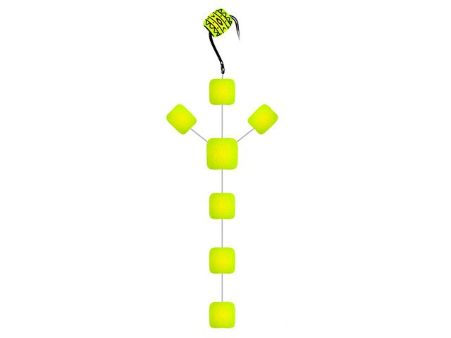 Anteninha Manhoso Chifrão Modelo EVA Ração JR Pesca 12mm - Amarelo Fluorescente 1471