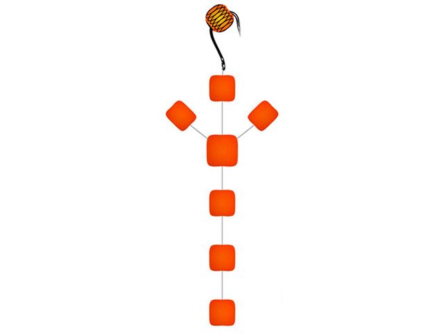 Anteninha Manhoso Chifrão Modelo EVA Ração JR Pesca 10mm - Laranja Fluorescente 1464