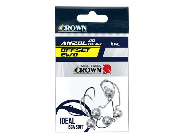 Anzol Jig Head Offset EWG Crown 2/0 - C/5UN