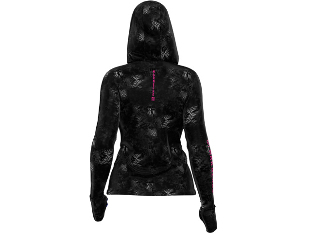 Camiseta Feminina Mar Negro 49428 Sublimada Black - Com Capuz