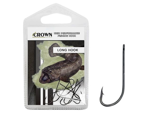 Anzol Crown Long Hook Black - C/10UN